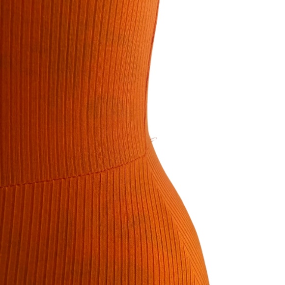 NWT REFORMATION Laurena Knit Dress Orange Bodycon S - Picture 9 of 11